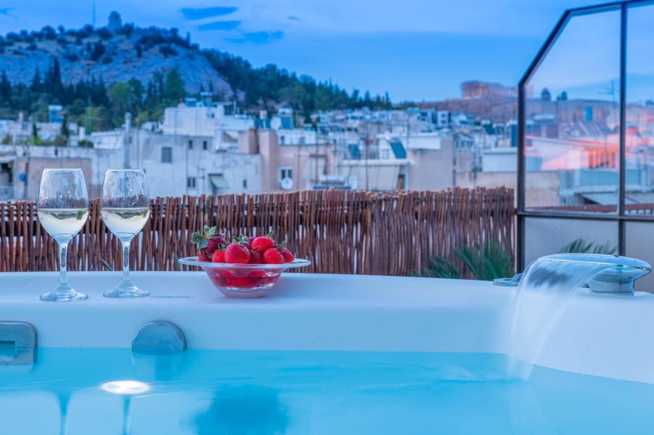 Topfloor Getaway Balcony&Hot Tub+Acropolis View Atina Dış mekan fotoğraf