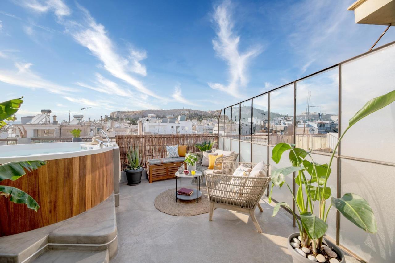 Topfloor Getaway Balcony&Hot Tub+Acropolis View Atina Dış mekan fotoğraf