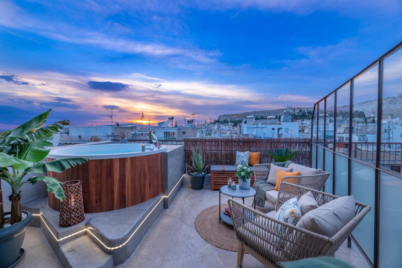Topfloor Getaway Balcony&Hot Tub+Acropolis View Atina Dış mekan fotoğraf